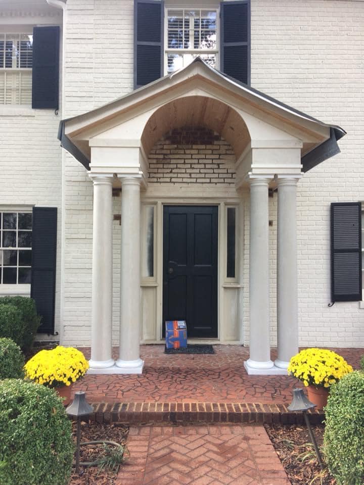 Porch structure upgrade before and after